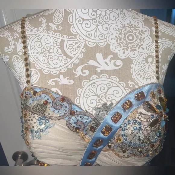 MUSANI GOLD COUTURE  Evening Prom Dress Gown - Picture 4 of 14